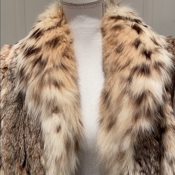 Natural Lynx coat with shawl collar - Picture 5 of 9